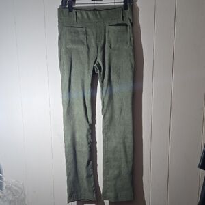 Bevy Flog Womens Green 4Pocket Designer Trouser Pants Size 25